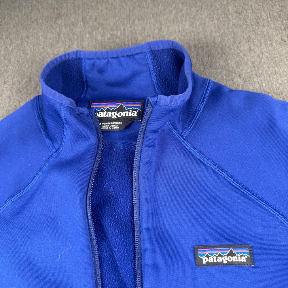Patagonia R1 Full Zip Fleece Jacket Royal Blue Womens Medium Polartec Mid Layer